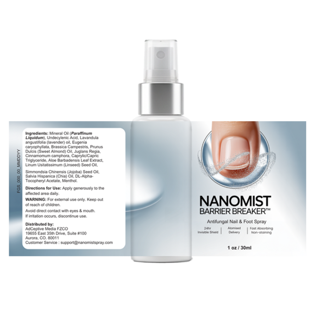 NANOMIST Bottle with label info